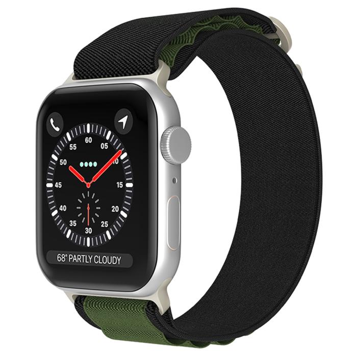 Bild 2, Apple Watch 38/40/41 mm Armband Alpine Pro Loop Svart/Grön
