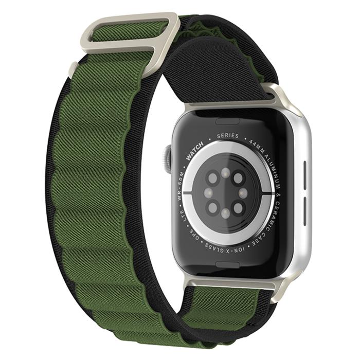 Bild 1, Apple Watch 38/40/41 mm Armband Alpine Pro Loop Svart/Grön