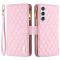 Samsung Galaxy S24 Fodral Diamond Multifunktionell Rosa