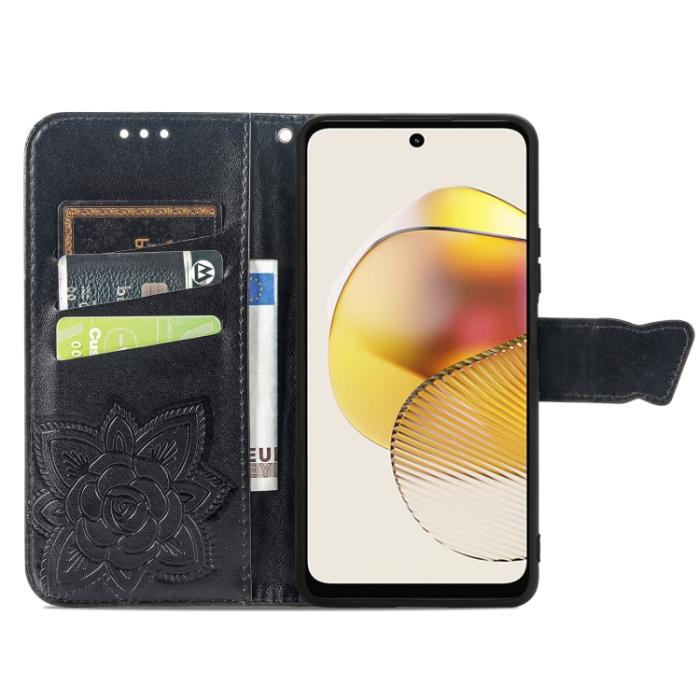 Bild 3, Motorola Moto G73 5G Fodral Butterfly Svart