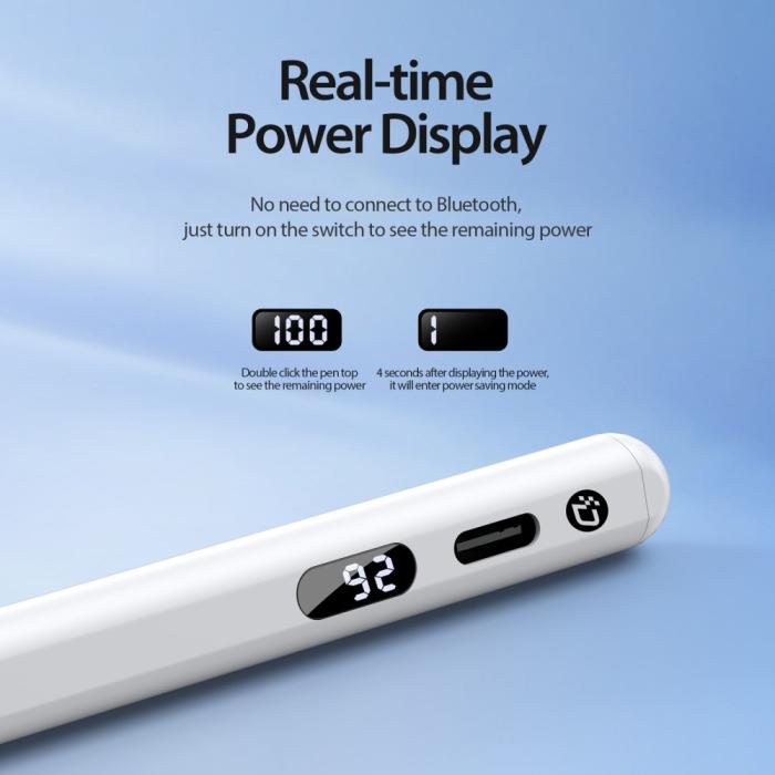 Bild 5, DUX DUCIS Active LED iPad Stylus Touchpenna Vit