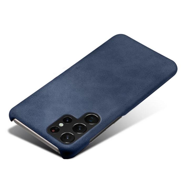 Bild 3, Samsung Galaxy S23 Ultra Skal Läder Belagt Blå