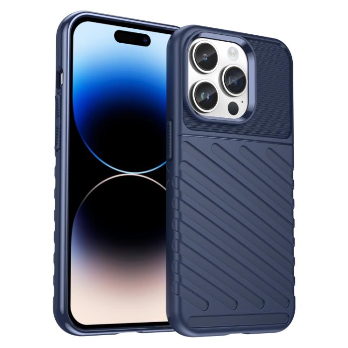 Bild 1, iPhone 15 Pro Skal Twill Textur Blå