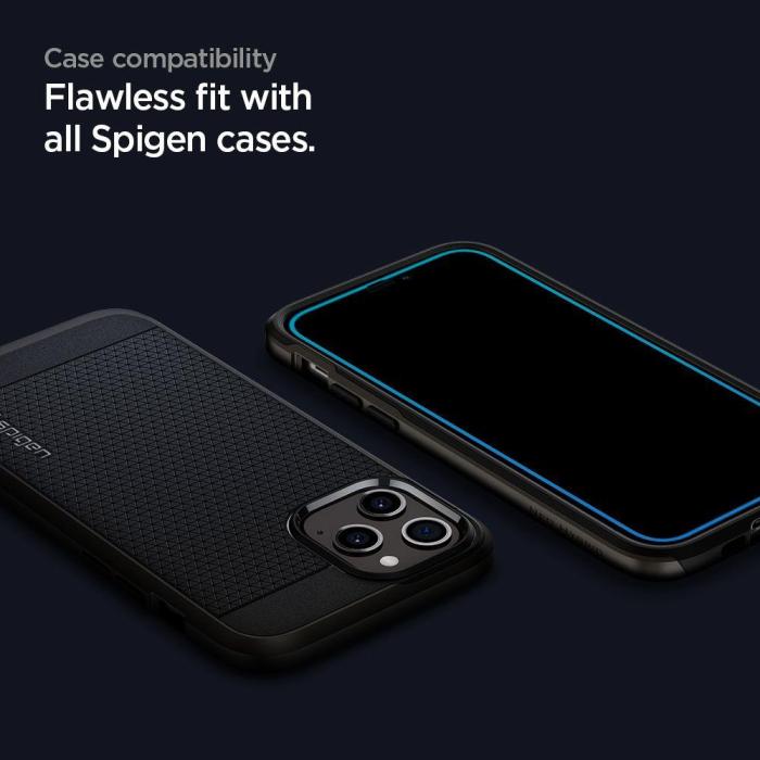 Bild 4, iPhone 12 Pro Max - Spigen 2-PACK AlignMaster GLAS.tR Heltäckande Skärmskydd