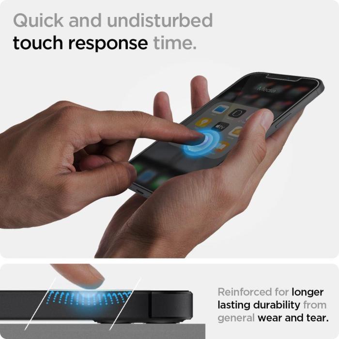 Bild 3, iPhone 12 / 12 Pro - Spigen 2-PACK GLAS.tR 