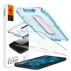 iPhone 12 / 12 Pro - Spigen 2-PACK GLAS.tR "Ez Fit" Skärmskydd