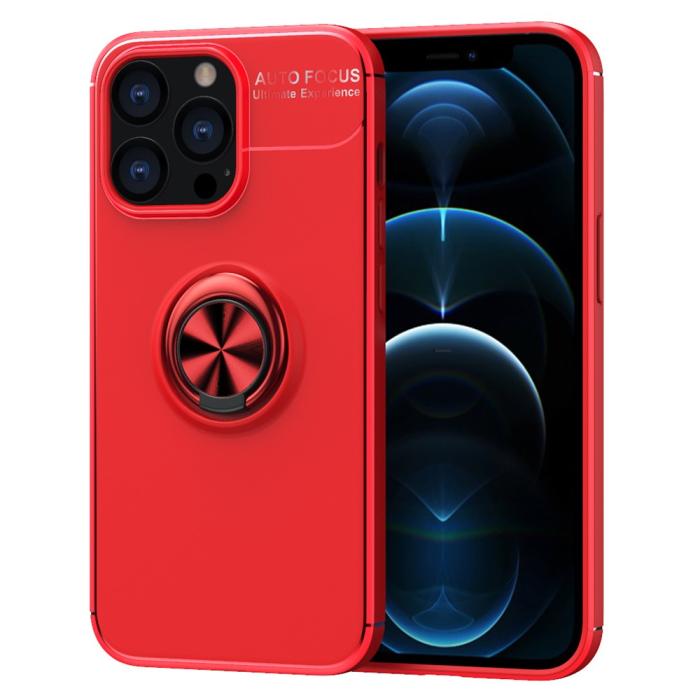 Bild 1, iPhone 13 Pro - Ring Skal - Röd