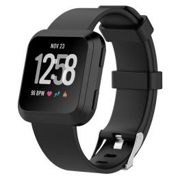 Silikon Armband Fitbit Versa/Versa 2 - Svart