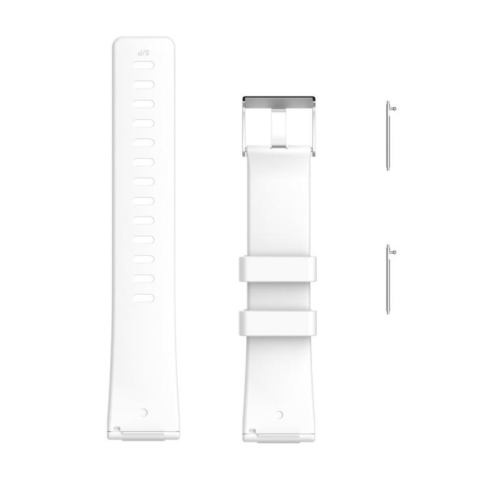 Bild 2, Silikon Armband Fitbit Versa/Versa 2 - Vit