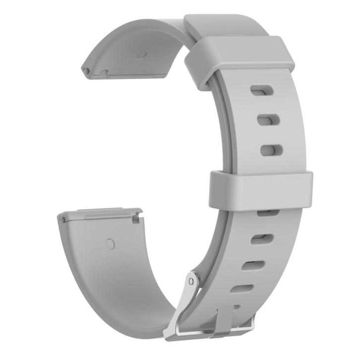 Bild 2, Silikon Armband Fitbit Versa/Versa 2 - Grå