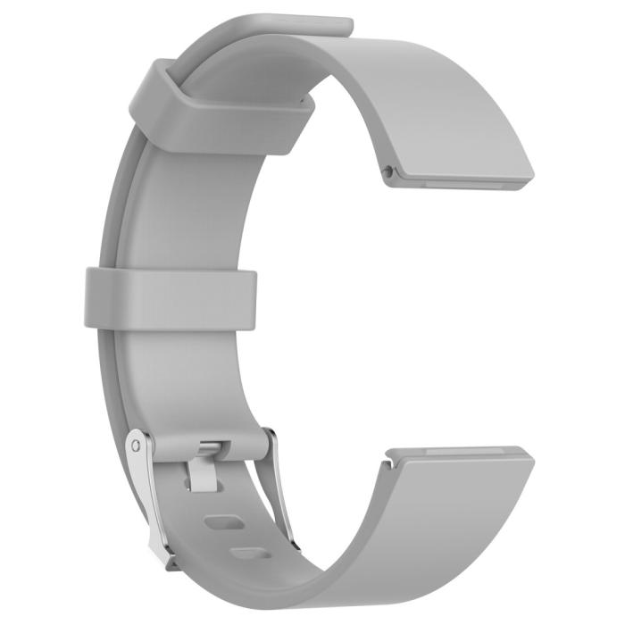 Bild 3, Silikon Armband Fitbit Versa/Versa 2 - Grå
