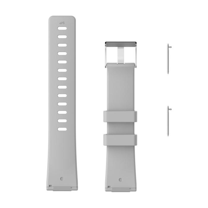 Bild 4, Silikon Armband Fitbit Versa/Versa 2 - Grå
