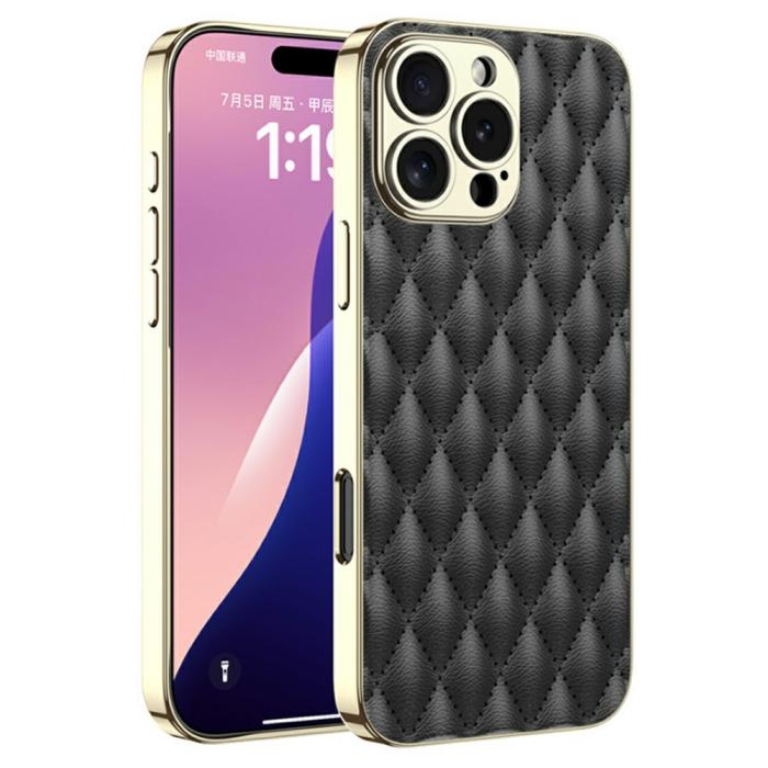 Bild 1, GKK iPhone 16 Pro Max Skal Diamond Hybrid Läder Svart