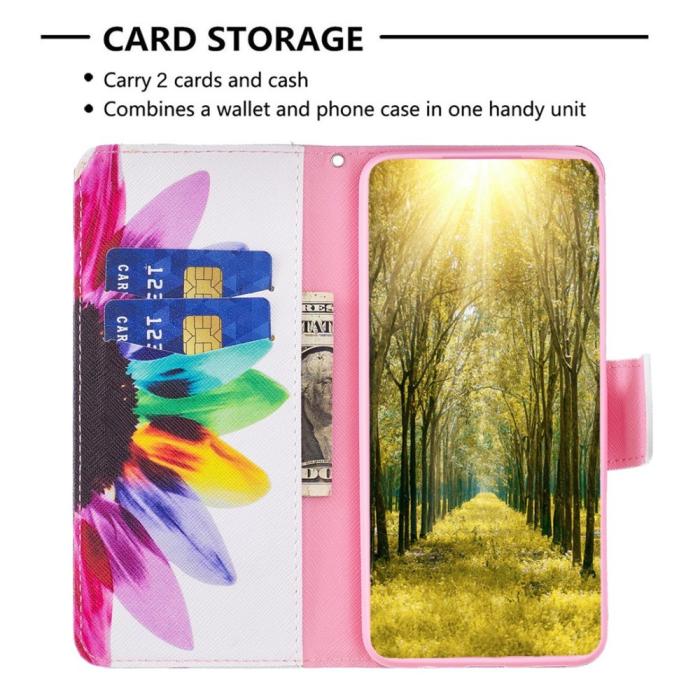 Bild 3, Samsung Galaxy A14 4G/5G Fodral Med Tryck Färgglad Solros