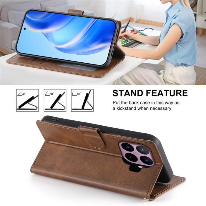 Bild 3, Xiaomi 17T Pro Fodral Läder Brun