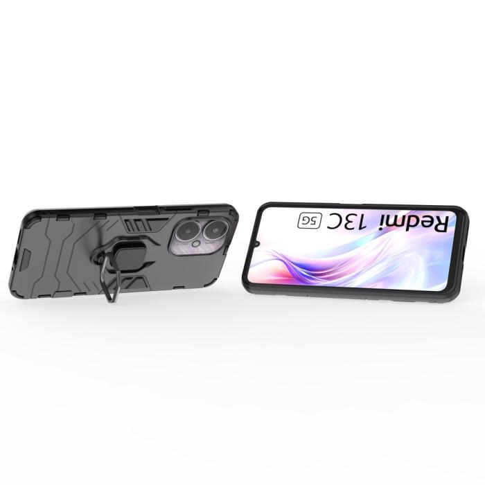Bild 3, Xiaomi Redmi 13C 4G Skal Armor Hybrid Kickstand Svart