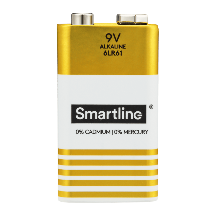 Bild 1, Smartline 6LR61 9V Alkaliskt Batteri 2-pack