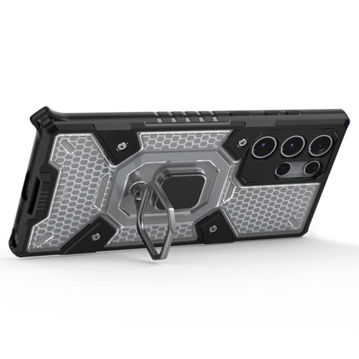 Bild 3, Samsung Galaxy S22 Ultra Skal Hybrid Armor Ring Vit