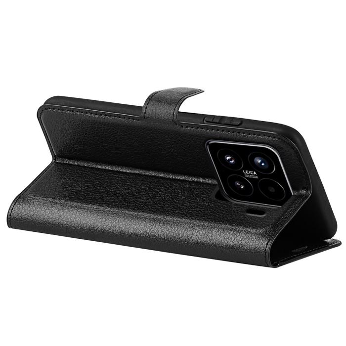 Bild 4, Xiaomi 15 Fodral Litchi Läder Svart