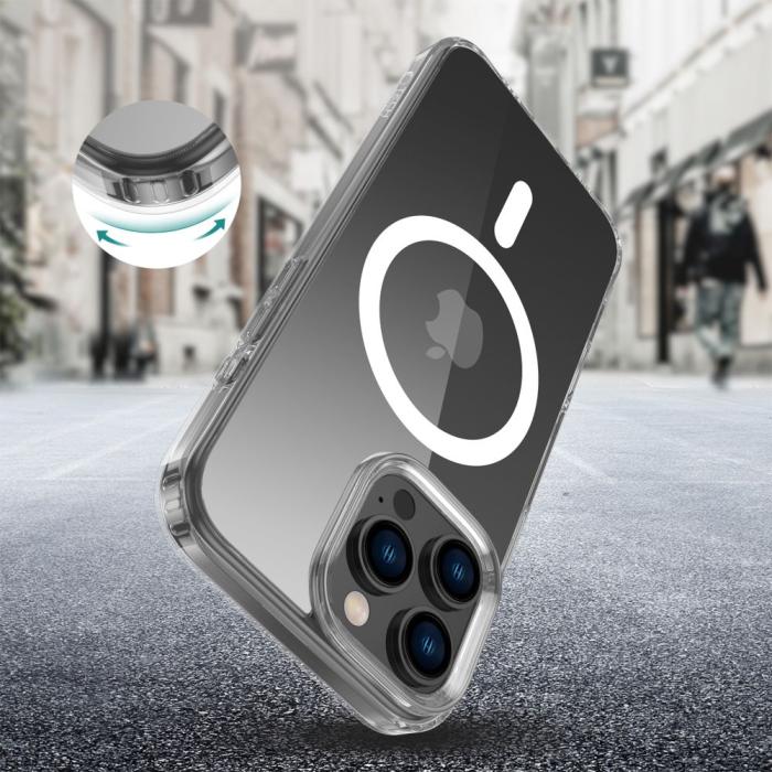 Bild 2, Tech-Protect iPhone 16 Pro Max Skal MagSafe FlexAir Hybrid Transparent