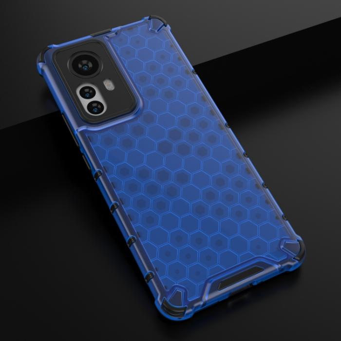 Bild 2, Xiaomi 12 Pro Skal Hybrid Honeycomb Blå