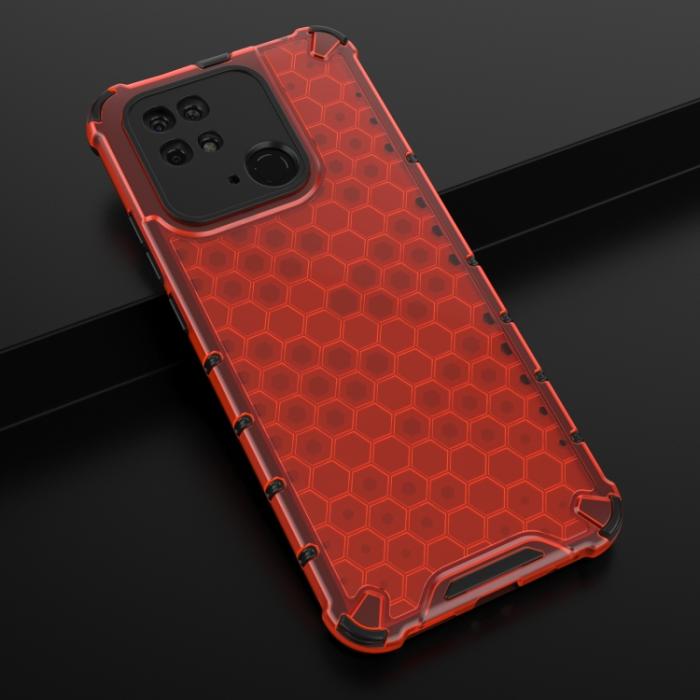 Bild 5, Xiaomi Redmi 10C Skal Armor Honeycomb Röd