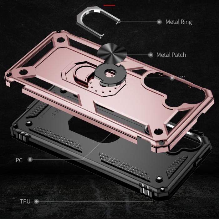 Bild 6, Samsung Galaxy S24 Skal Hybrid Armor Ring Roséguld