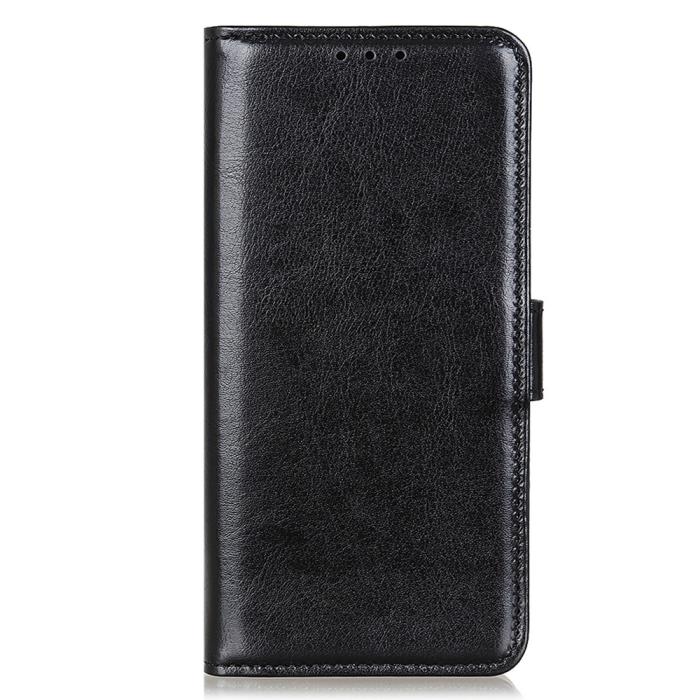 Bild 2, iPhone 13 Pro Max Fodral Crazy Horse Läder Svart