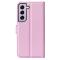 Samsung Galaxy S23 Fodral Litchi Läder Ljus Rosa