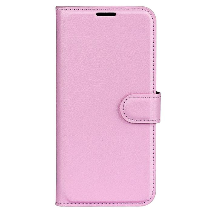 Bild 5, Samsung Galaxy S23 Fodral Litchi Läder Ljus Rosa