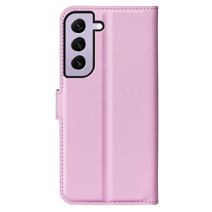 Bild 6, Samsung Galaxy S23 Fodral Litchi Läder Ljus Rosa