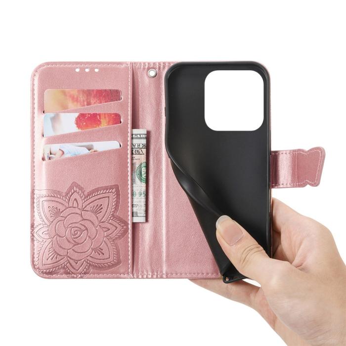 Bild 5, Honor 400 Smart Fodral Med Fjäril Tryck Roséguld