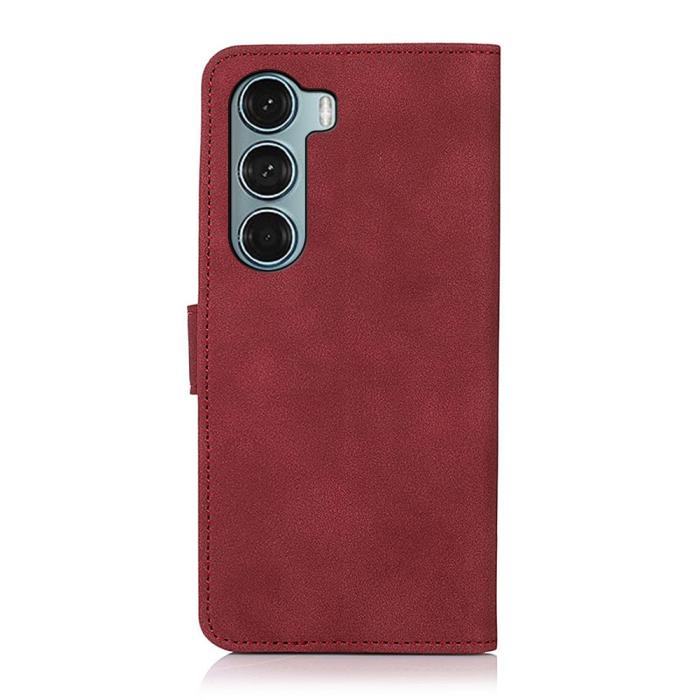 Bild 3, KHAZNEH Motorola Moto G200 Fodral Retro Läder Röd