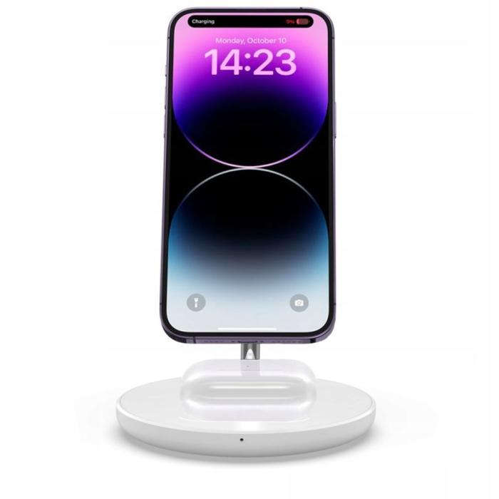 Bild 4, Tech-Protect 15W Qi 2in1 Trådlös MagSafe Laddare Vit