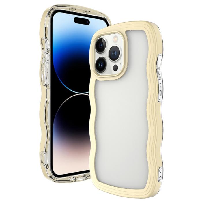Bild 1, iPhone 14 Pro Max Skal Wavy Hybrid Gul