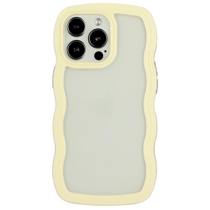 Bild 2, iPhone 14 Pro Max Skal Wavy Hybrid Gul