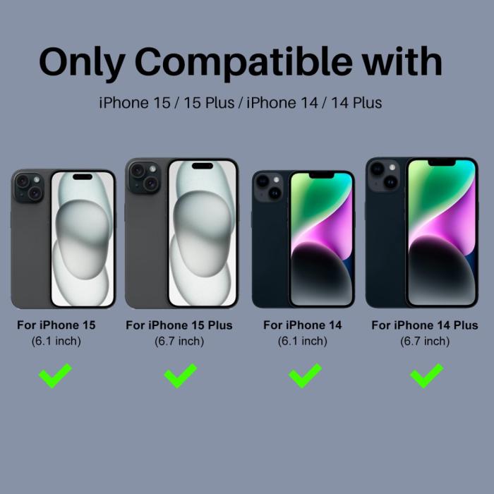 Bild 2, NORTHJO iPhone 15/15 Plus/14/14 Plus Linsskydd 3-PACK Glitter Svart