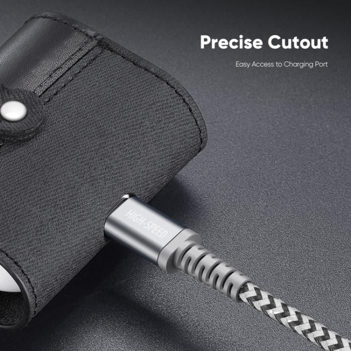 Bild 6, DUX DUCIS AirPods 3 Fodral PU-Läder Med Krok Svart