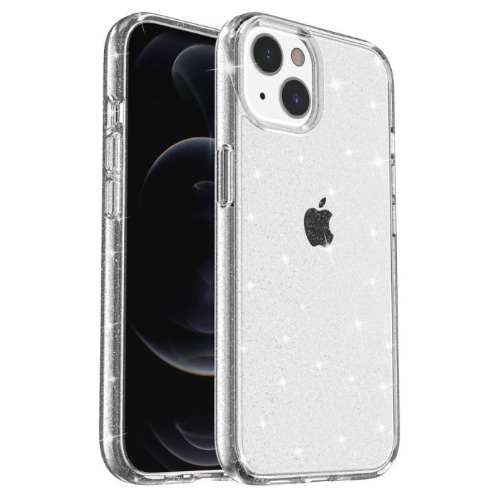 Bild 1, iPhone 15 Plus Skal Hybrid Glitter Vit