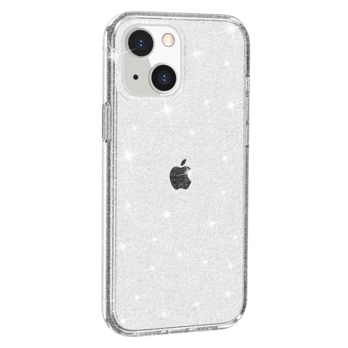 Bild 2, iPhone 15 Plus Skal Hybrid Glitter Vit