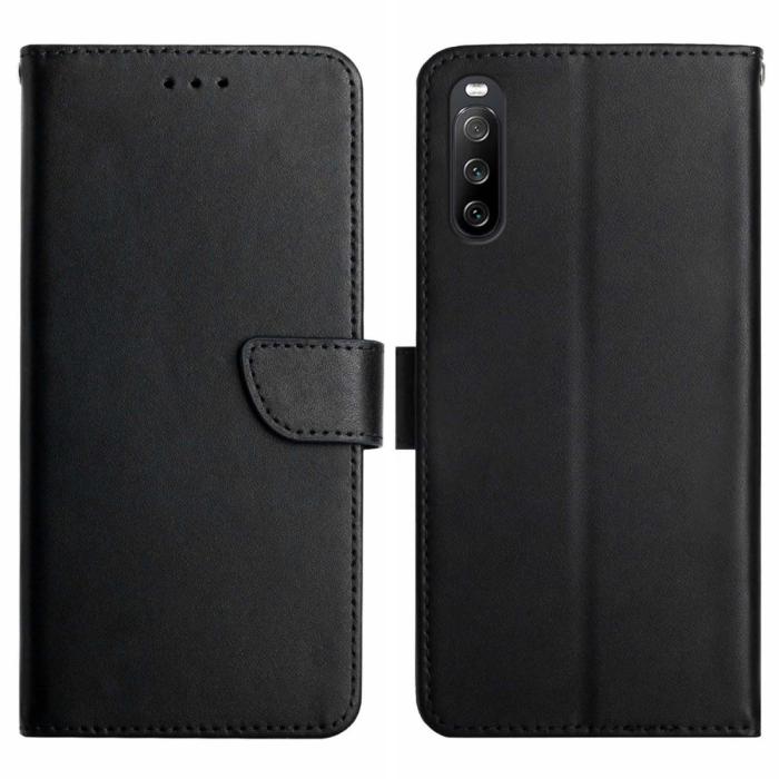 Bild 1, Sony Xperia 10 VI Fodral Äkta Läder Svart