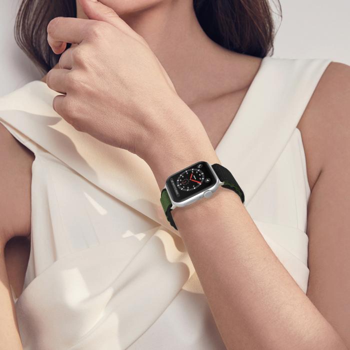 Bild 6, Apple Watch 38/40/41 mm Armband Alpine Pro Loop Svart/Grön