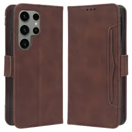 Galaxy S23 Ultra Fodral Med Avtagbart Kortfodral Brun