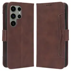 Galaxy S23 Ultra Fodral Med Avtagbart Kortfodral Brun