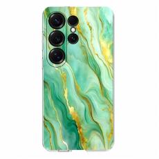 Samsung Galaxy S26 Ultra Skal Marmor TPU Gr&ouml;n