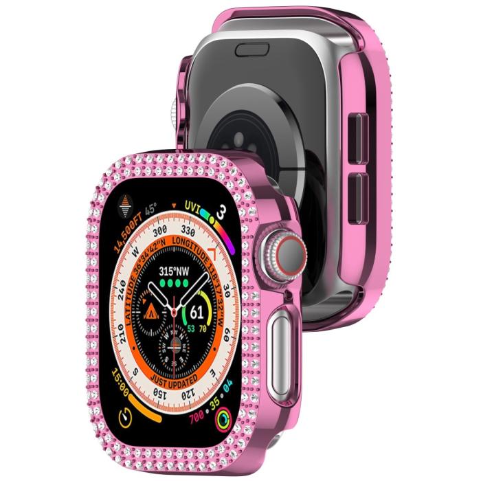 Bild 6, Apple Watch 10 46 mm Skal Rhinestone Rosa