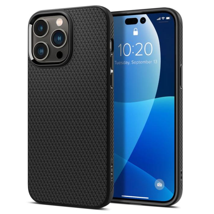 Bild 1, Spigen iPhone 14 Pro Max Skal Liquid Air Matt Svart
