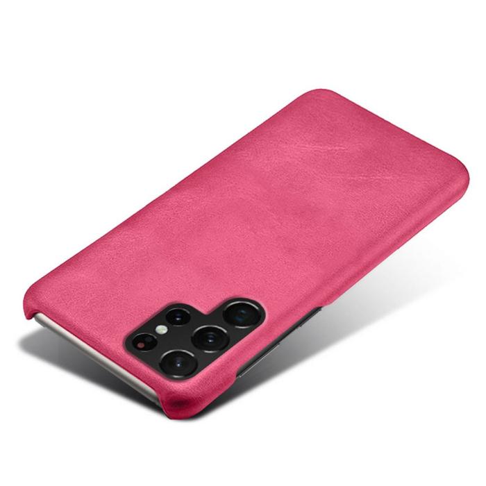 Bild 3, Samsung Galaxy S23 Ultra Skal Läder Belagt Rosa