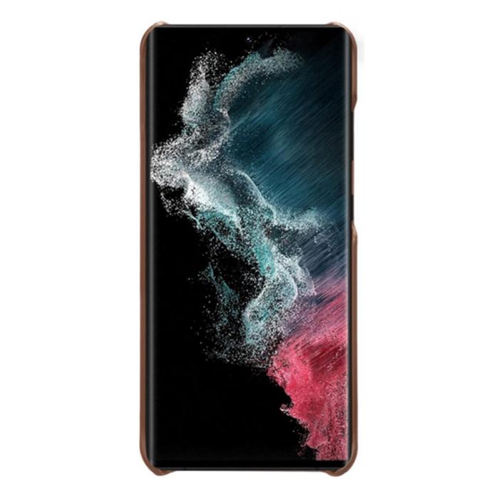 Bild 2, Samsung Galaxy S23 Ultra Skal Läder Belagt Brun