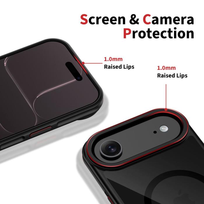 Bild 4, Tech-Protect iPhone Air Skal MagSafe MagHybrid Svart/Röd